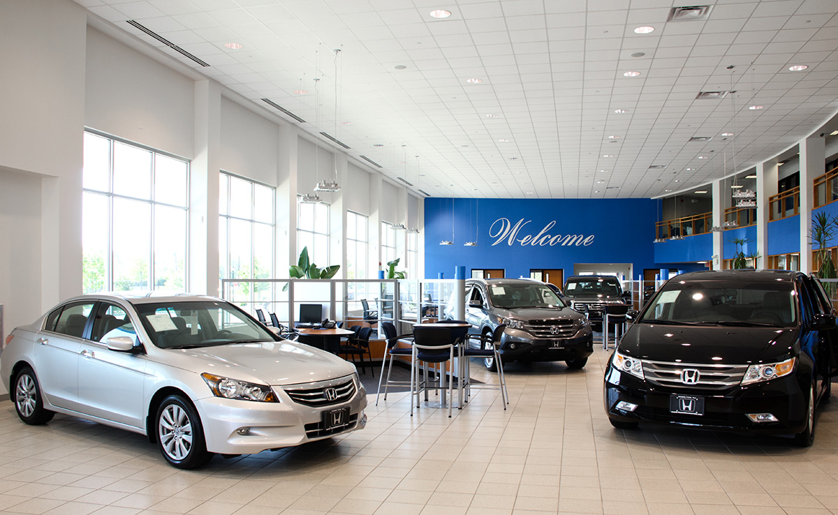 Honda model on the showroom floor at Hamilton Honda in Hamilton, NJ